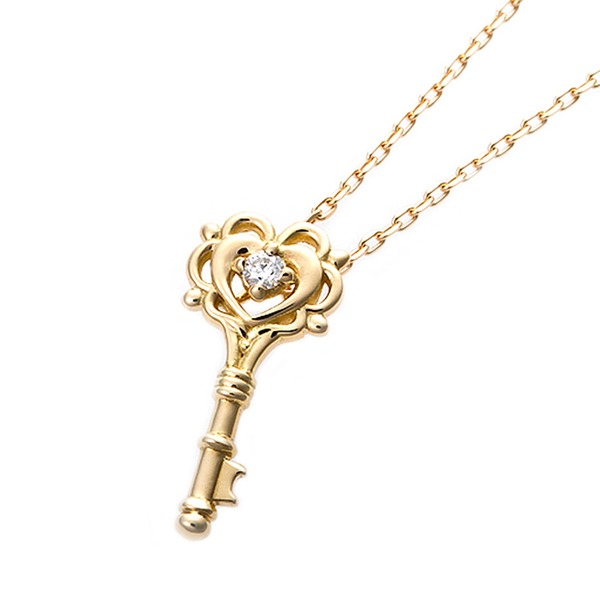 〔鑑別書付〕K18イエローゴールド 天然ダイヤネックレス ダイヤモンドペンダント/ネックレス0.2ct フラワーモチーフ