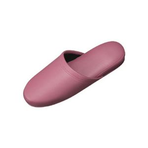 （まとめ）抗菌ビニールレザー調スリッパ ライラック 30足（代引不可）