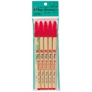 （まとめ買い）寺西化学工業 ラッションペン M300-T2-5P 赤 5Pパック 【×10セット】（代引不可）