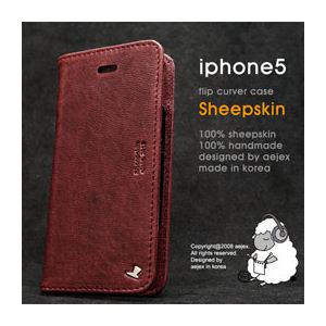 AEJEX iPhone5用ケース FLIPタイプ ワイン AS-AJIP5F-WI（代引不可）