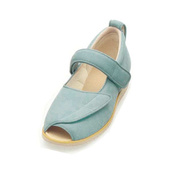 介護靴 施設・院内用 オープンマジック２ 5E(ワイドサイズ) 7009 片足 徳武産業 あゆみシリーズ ／M (22.0〜22.5cm) ミントグリーン 左足（代引不可） 5,215円