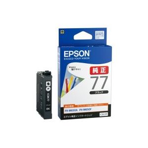 （まとめ買い）エプソン EPSON インクカートリッジ ICBK77 ブラック 【×5セット】（代引不可）