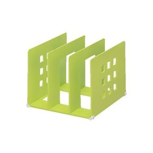 （まとめ買い）LIHITLAB 仕切りラックL A-7321-6 黄緑 【×5セット】（代引不可）