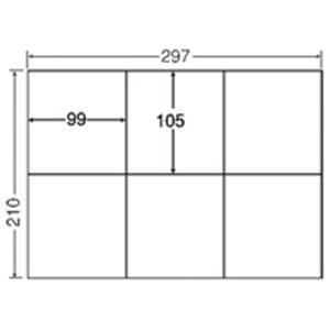東洋印刷 ナナ コピー用ラベル C6G A4／6面 500枚（代引不可）