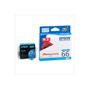（まとめ買い）エプソン EPSON インクカートリッジ ICC66 シアン 【×4セット】（代引不可）