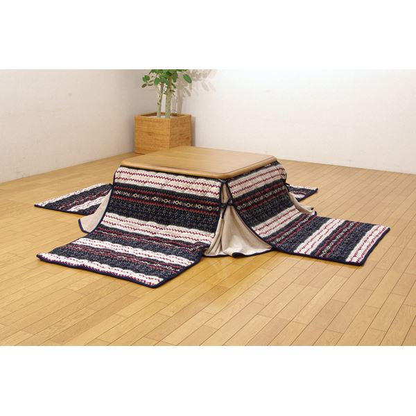 ゆったりーな 省スペース こたつ薄掛け布団単品 『ノーデル省S』 ネイビー 280×320cm（代引不可）_3