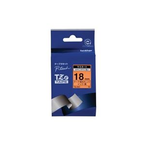 （まとめ買い）ブラザー工業 文字テープ TZe-B41蛍光橙に黒文字 18mm 【×3セット】（代引不可）の通販は 5,670円