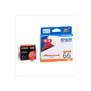 （まとめ買い）エプソン EPSON インクカートリッジ ICOR66 オレンジ 【×4セット】（代引不可）