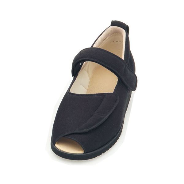 介護靴 施設・院内用 オープンマジック２ 5E(ワイドサイズ) 7009 片足 徳武産業 あゆみシリーズ ／5L (27.0〜27.5cm) ブラック 左足（代引不可）