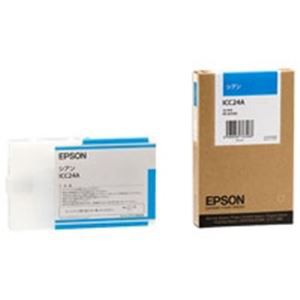 (業務用10セット) EPSON（エプソン） IJインクカートリッジ ICC24A シアン ×10セット（代引不可）