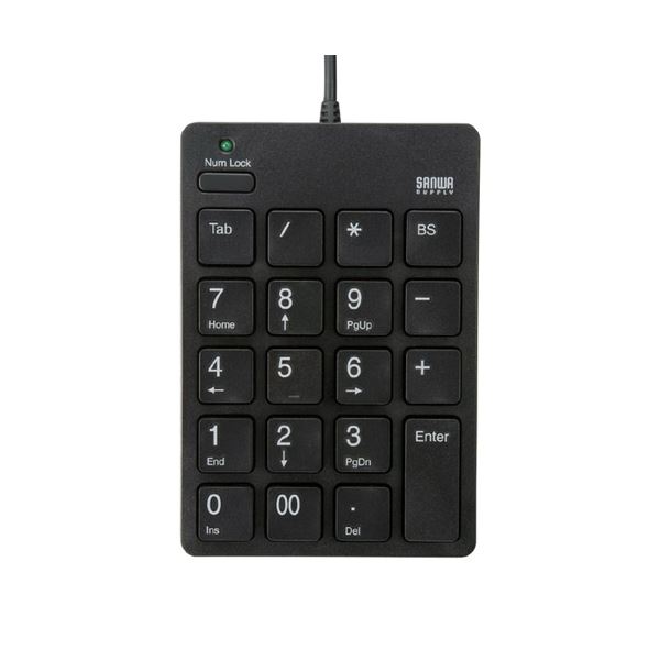 （まとめ）サンワサプライ USB2.0ハブ付テンキーアイソレーションタイプ NT-18UH2BK【×2セット】（代引不可）