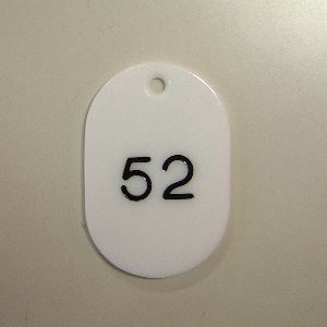 （業務用セット） 番号札 小判型・スチロール製 番号入（連番） CR-BG42-W 白 入 【×2セット】（代引不可）の通販は 5,768円