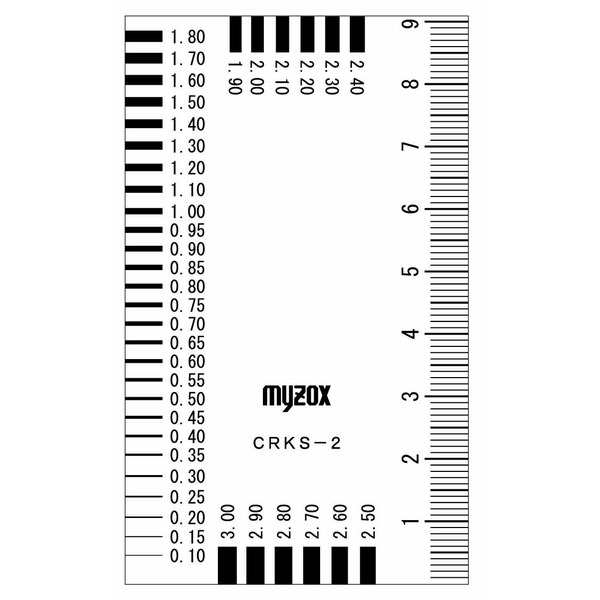 （業務用30個セット）マイゾックス クラックスケール/測定工具 55×91mm CRKS-2 219270 ブラック（黒） 〔業務用/プロ向け/DIY/日曜大工