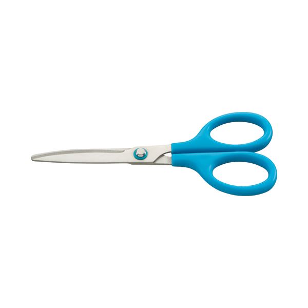 （まとめ） TANOSEE コンパクトはさみ 刃先先丸 刃渡り65mm ブルー 1セット（10本） 【×2セット】（代引不可） 6,655円