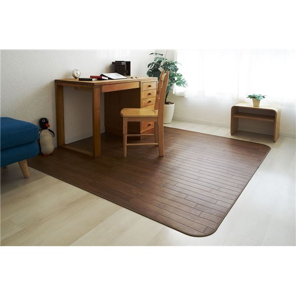 アキレス クッションフロアラグマット（床暖房対応） チョコレートブラウン 182×230cm（代引不可）_3