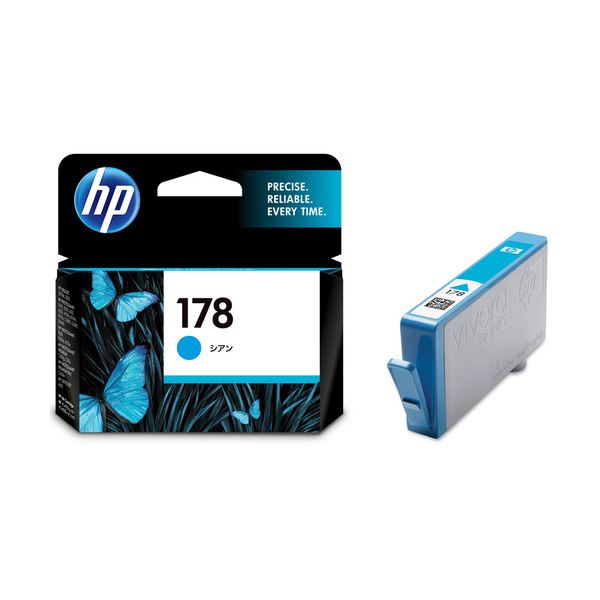 （まとめ） HP178 インクカートリッジ シアン CB318HJ 1個 【×4セット】（代引不可）