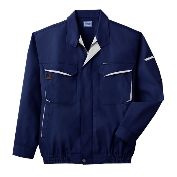 空調服 綿・ポリ混紡長袖作業着 BK-500N 【カラー：ネイビー サイズ：XL】 リチウムバッテリーセット（代引不可） 空調服 綿・ポリ混紡長袖作業着 BK-500N 【カラー：ネイビー サイズ：M