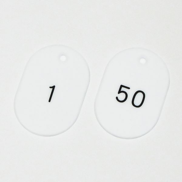 番号小判札 小判札604-W（1〜50） ■カラー：ホワイト 【50枚1組】（代引不可）