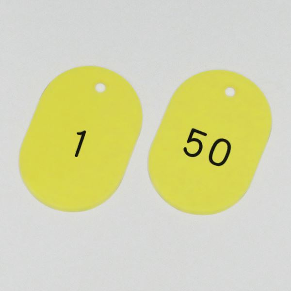 番号小判札 小判札604-Y（1〜50） ■カラー：イエロー 【50枚1組】（代引不可）