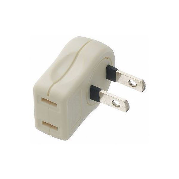 (まとめ)YAZAWA L型プラグアダプター縦 Y02SA02W【×10セット】(代引不可)