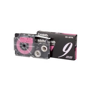 （まとめ） カシオ CASIO ネームランド NAME LAND スタンダードテープ 9mm×5.5m 蛍光ピンク／黒文字 XR-9FPK 1個 【×5セット】（代引不可）の通販は 6,580円