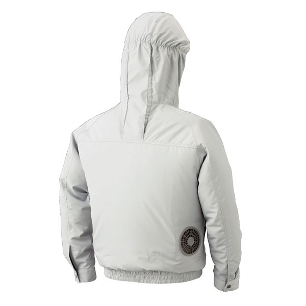 空調服 フード付き ポリエステル製長袖ワークブルゾン リチウム