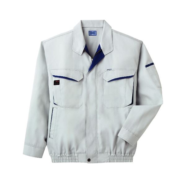 空調服 綿・ポリ混紡長袖作業着 BK-500N 【カラー：シルバー サイズ：M】 リチウムバッテリーセット（代引不可） 空調服 綿・ポリ混紡長袖作業着 BK-500N 【カラー：シルバー サイズ：M