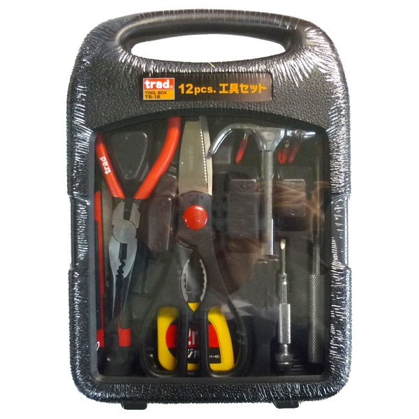 （業務用20セット）TRAD 工具セット/作業工具 【12個入】 TS-12 〔業務用/家庭用/DIY/日曜大工〕【×20セット】【送料無料】（代引不可）