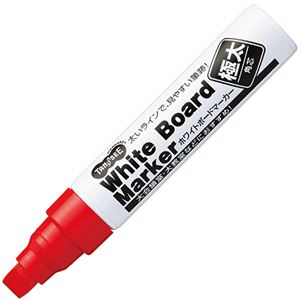 （まとめ） TANOSEE ホワイトボードマーカー 極太角芯 赤 1本 【×20セット】（代引不可）