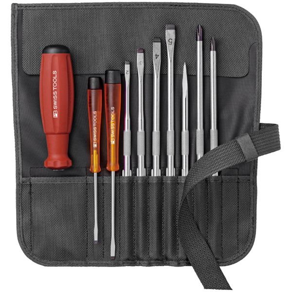 PB SWISS TOOLS 8218BK 差替式ドライバーセット 9本組 ブラック（代引不可）