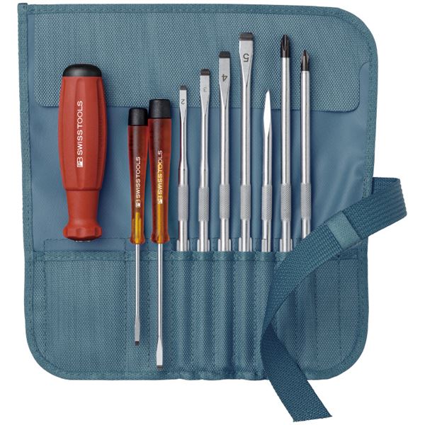 PB SWISS TOOLS 8218PE 差替式ドライバーセット 9本組 ペトロール（代引不可）