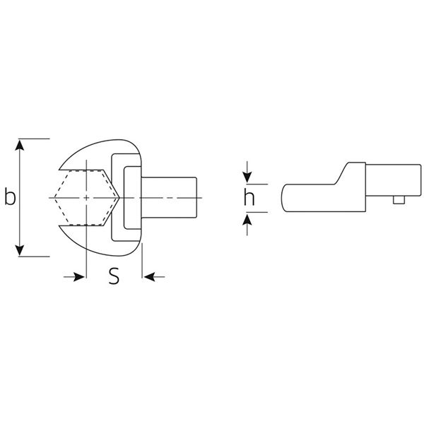 STAHLWILLE（スタビレー） 731／40-25 トルクレンチ差替ヘッド（スパナ）（58214025）（代引不可）_1