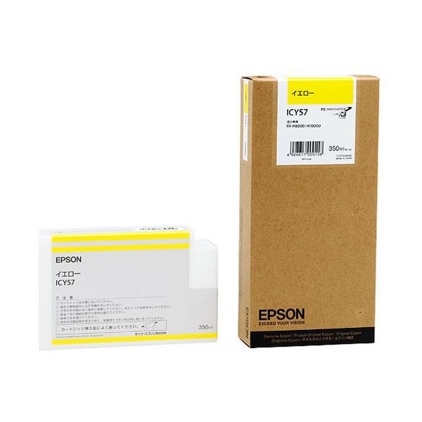 （まとめ） エプソン EPSON PX-P／K3インクカートリッジ イエロー 350ml ICY57 1個 【×3セット】（代引不可）