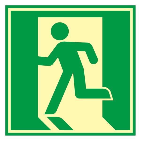 ドア用避難標示 蓄光 E（代引不可）