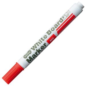 （まとめ） TANOSEE ホワイトボードマーカー 中字角芯 赤 1本 【×100セット】（代引不可）の通販は