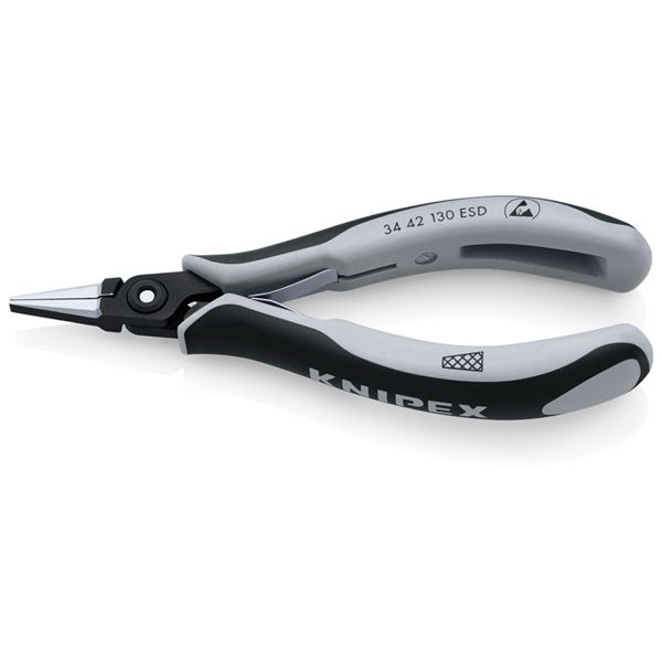KNIPEX（クニペックス）3442-130ESD 精密プライヤー ヒラ クロスメッシュ（代引不可） 9,205円