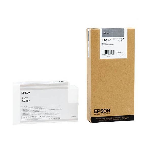 （まとめ） エプソン EPSON PX-P／K3インクカートリッジ グレー 350ml ICGY57 1個 【×3セット】（代引不可）