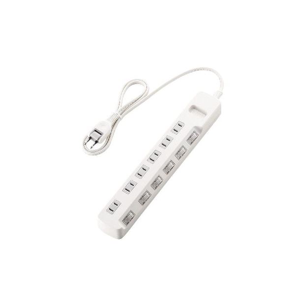 （まとめ）エレコム 個別スイッチ付 省エネタップ T-E5A-2610WH【×3セット】（代引不可）
