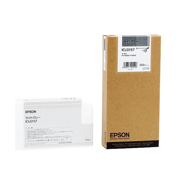 （まとめ） エプソン EPSON PX-P／K3インクカートリッジ ライトグレー 350ml ICLGY57 1個 【×3セット】（代引不可）