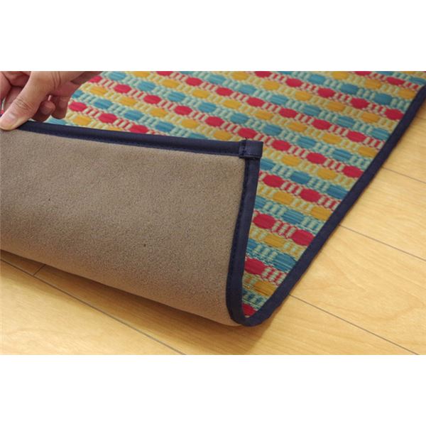 キッチンマット 270 い草ドット柄 マルチ 『ドロップ』 約80×270cm （裏面：滑りにくい加工）（代引不可）_5
