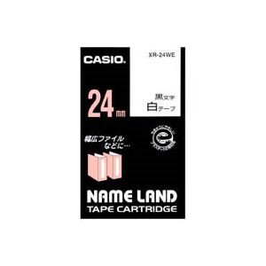 (業務用30セット) カシオ CASIO ラベルテープ XR-24WE 白に黒文字 24mm ×30セット（代引不可）