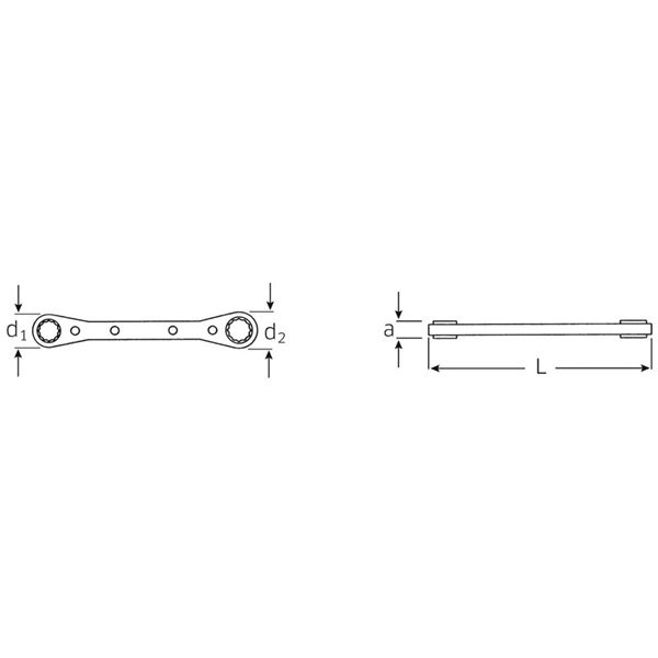 STAHLWILLE（スタビレー） 25-10X11 板ラチェットメガネ （41131011）（代引不可）_1