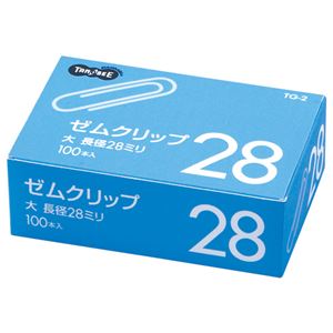 （まとめ） TANOSEE ゼムクリップ 大 28mm シルバー 1箱（100本） 【×100セット】（代引不可）