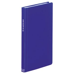 （まとめ） リヒトラブ Avanti カードホルダー（カドロック＆SEIHON） W120×D17×H192mm 120カード ヨコ入れ 青 A-4102-8 1冊 【×10セット】（代引不可）