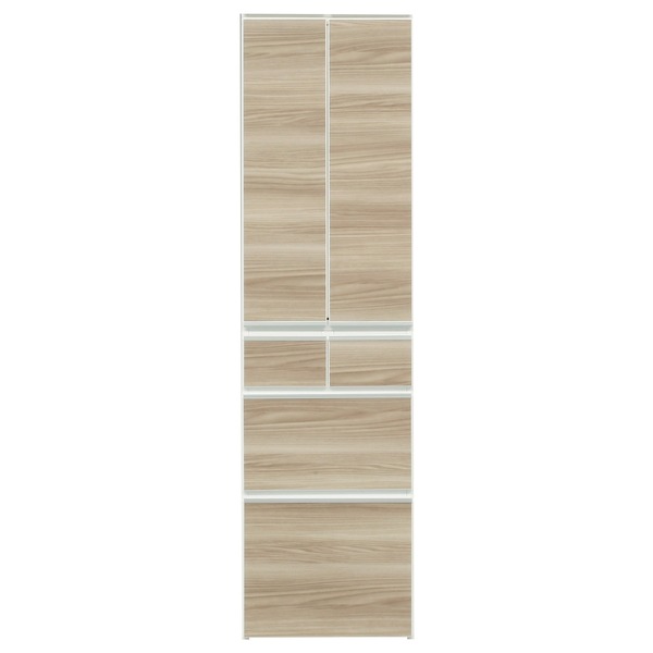 ダイニングボード（食器棚） 【板扉】 幅50cm 上台扉耐震ラッチ付き 日本製 ブラウン 【完成品】（代引不可） 26,563円