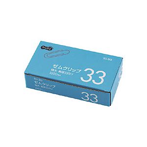 （まとめ） TANOSEE ゼムクリップ 特大 33mm シルバー 業務用パック 1箱（1000本） 【×10セット】（代引不可）
