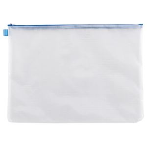 （まとめ） TANOSEE メッシュケース A3 タテ340×ヨコ470mm 青 1枚 【×10セット】（代引不可）の通販は 8,668円