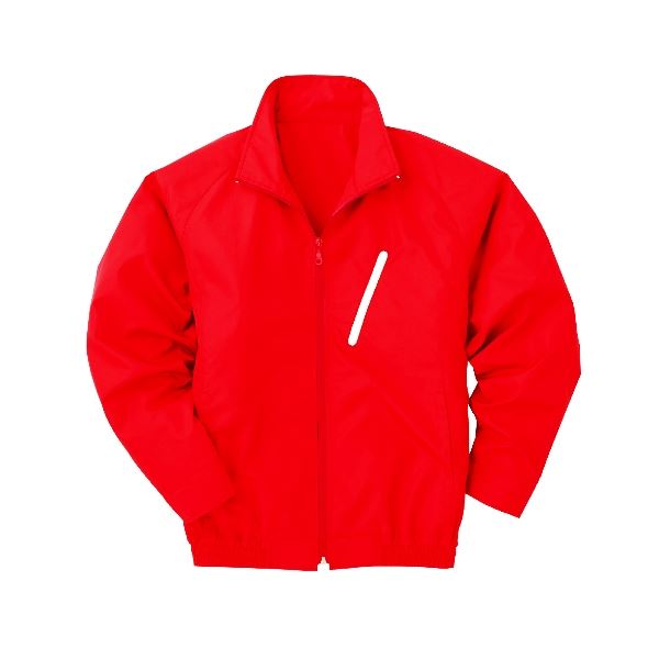 空調服 ポリエステル製長袖ブルゾン P-500BN 【カラー：レッド（赤） サイズ：L】 リチウムバッテリーセット（代引不可） 空調服 ポリエステル製長袖ブルゾン P-500BN 【カラー：レッド（赤