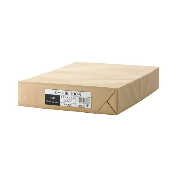 （まとめ） 今村紙工 ボール紙 A3 業務用パック TTM-A3 1パック（100枚） 【×2セット】（代引不可）