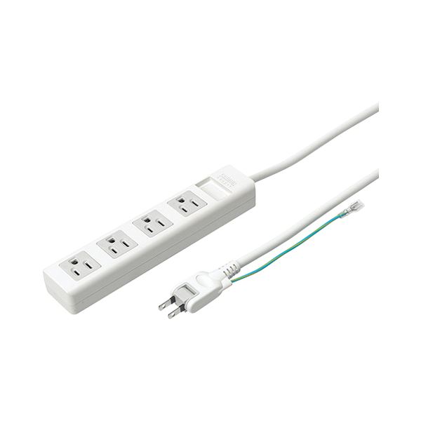 （まとめ） TANOSEE OAタップ マグネット付 3P・4個口 2.5m 1個 【×4セット】（代引不可）の通販は